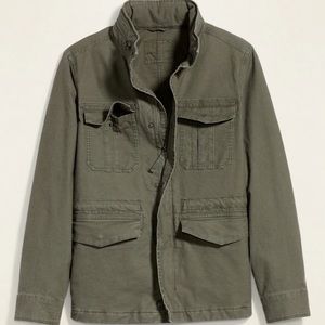 Built-In Flex Stowaway-Hood Military Jacket